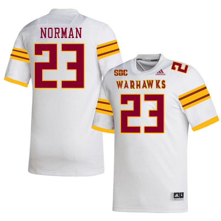 #23 Charlie Norman Louisiana-Monroe Warhawks College Football Jerseys Stitched-White